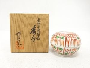 桃山窯造　呉洲赤絵　菊兎　香合